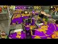 Purple Inkling gets a triple kill / wipeout for the team