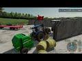 Straw Collection Day With CNH, Bringing Water & Selling Eggs │Purbeck Valley│FS 22│Timelapse#15