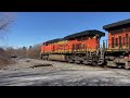 BNSF Grain Train in Upstate New York! Norfolk Southern 46A!