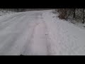 First snow of '19. Plowing the road.