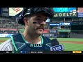 Austin Wells w\Meredith Marakovits after two-HR game Aug. 30