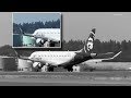 Video shows front wheel of Alaska Airlines jet wobbling during landing