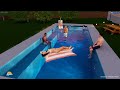 Staycation Fiberglass Pools - Sheehan Family Pools - Barbados 14x35 Sapphire Blue