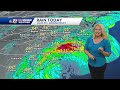 Latest forecast as Tropical Storm Debby arrives in the Carolinas