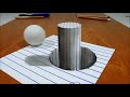 3D Trick Art on Line Paper   Stick in the Hole