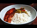 Simple Lunch Menu on a Rainy day... Salmon fish fry/drumstick curry