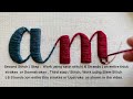 Satin Stitch Lettering Tutorial | Tutorial for beginners | Embroidery | Video | | Afeei