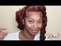 Reddish Brown Lace Melt Frontal Wig Install | Perfect For Fall Ft Julia Hair