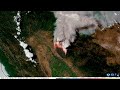 Satellite video shows smoke, burn scar from Park Fire near Chico