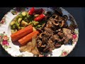 Home Sweet Homemade Roast Beef with Grilled Vegetables Healthy Family Summer Holiday Dinner