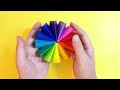 遊べる折り紙　くるくる回る万華鏡（まんげきょう）の簡単な作り方4～How to make an easy origami kaleidoscope～