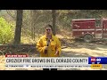 Crozier Fire burns near communities in El Dorado County