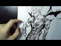 Yusuke Murata - Speed drawing Garou - Inking