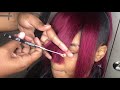 PROTECTIVE EXTENDED PONYTAIL WITH CHINESE BANGS | On Short NATURAL Hair