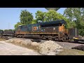 Trains In The Street, Steel Slabs Train W/DPU, Railroad Crossing With B&O Signals In Use Ohio Trains