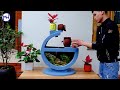 I build astonishing waterfall fish tank for your home