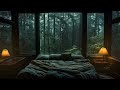 Soothing Piano Music with The Sound of Rain in a Warm Bedroom - Stress Relief, Sleep Music