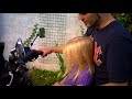 Little Lucas and Isla on Grandpa's Bike