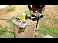 Making a simple Bee Smoker from a Paint Can & scrap wood  .