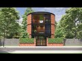 INDUSTRIAL STYLE “CYLINDRICAL” house 👌 AMAZING! 🏭 11m x 15m [FULL VIRTUAL TOUR]