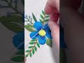 Blue flax hand embroidery Design, wildflowers pattern, Modern floral design for beginners.