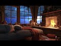 Cozy Rain on Window - Thunderstorm & Warm Fireplace | Deep Sleep, Study, and Relaxation Sounds