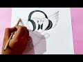 BTS  heart Drawing - pencil sketch / BTS name ring Drawing / BTS Army - Drawing Tutorial easy