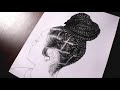 EASY WAY TO DRAW REALISTIC BRAIDS STEP BY STEP