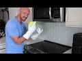 How to Clean GLASS STOVETOP with the PINK STUFF Featuring Scrub Daddy