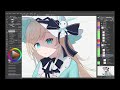 osu! CWC 2023 QF HD2 Background art and Arcaea fanart Process Timelapse | CSP