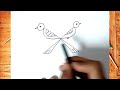 How to draw Bird step by step easy | bird drawing | সহজে পাখি আঁকার নিয়ম | ছবি আঁকা #birddrawing