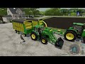 GRASS silage harvest with MrsTheCamPeR & John Deeres | Elmcreek | Farming Simulator 22 | Episode 19