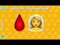 Guess The FOOD and DRINK by EMOJI 🍔🥤 Emoji Quiz