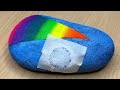 🌈 Girl Looking for Rainbow 👀 | Satisfying Easy Stone Acrylic Painting