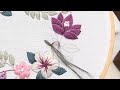 PURPLE FLOWER WREATH EMBROIDERY | HAND EMBROIDERY FOR BEGINNERS