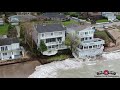 Long beach GONE Washed Away Properties Being Torn Apart 4K Drone Footage Huge Storms Must Watch