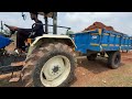 JCB 3dx Backhoe Fully Loading Mud in 4wd Mahindra Arjun NOVO and Swaraj 744 with John Deere Dozar