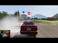 Idiot fails at drifting with wheel in Assetto Corsa