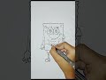 How to draw SpongeBob SquarePants in 7 minutes. | Easy Drawing for kids.