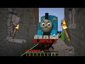 Mikey & JJ found SECRET CAVE with Scary Thomas The Train Engine in Minecraft animations (maizen)