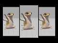 lizard dancing to lady hear me tonight but it's actually synced