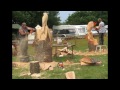 Barbara & Alan record Chainsaw Wood Sculptures at Woodfest Wales