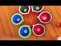 Decorate beautiful diya's at home