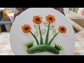 Beautiful Carrot And Cucumber Flower/Food Decorations/Healthy Foods #Isabelle Art & Design