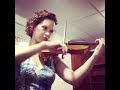 Hilary Hahn practicing