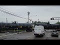 2 Trains passing at Crescentville Rd BNSF #6318, #6303, DPU CP #8635, CSX #3024 & CSX #2694