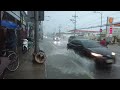 Walking in Super Heavy Rain During a Typoon Igay in Malinta Valenzuela Philippines[4K]Typoon Igay.