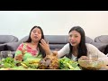 chicken dinner🍗||Our first Mukbang 🤩🔥