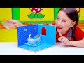 68 Minutes Satisfying Building Cute Toys Pink Castle for Princess Hamster and Mario Cat Pretend Play