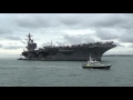 🇺🇸🇬🇧  USS George H W Bush Aircraft Carrier CVN77 Visits Portsmouth England 2017